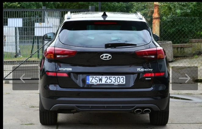 Hyundai Tucson cena 110000 przebieg: 63000, rok produkcji 2019 z Świnoujście małe 121